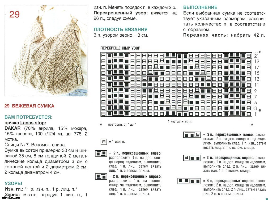 vjazanaja sumka spicami 1 - Вязаные сумки спицами схемы и описание
