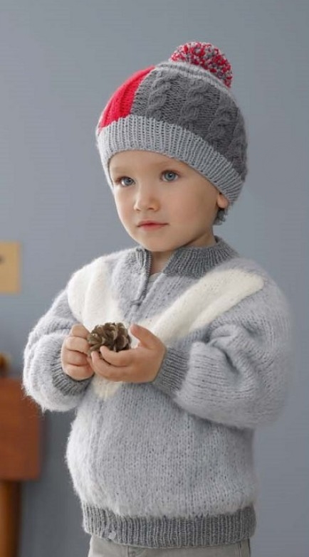 Детская шапка спицами | Детская шапочка с ушками и фиксированным отворотом — Video | VK