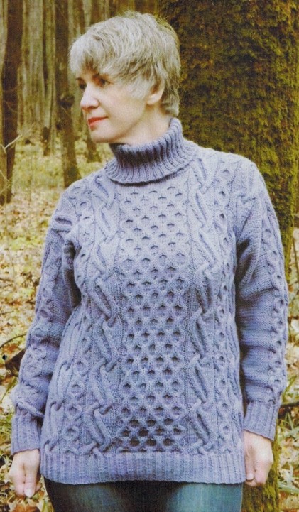 azhurnyj sviter spicami - Вязаный ажурный пуловер спицами схемы и описание